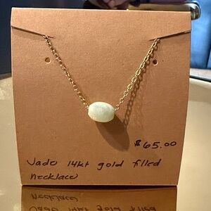 Gold Filled Necklace with Jade Pendant